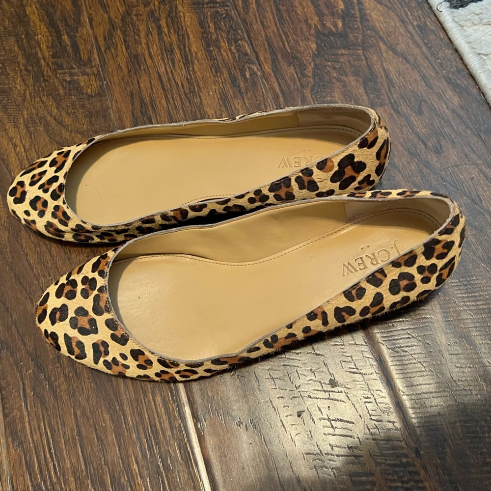J Crew leopard flats